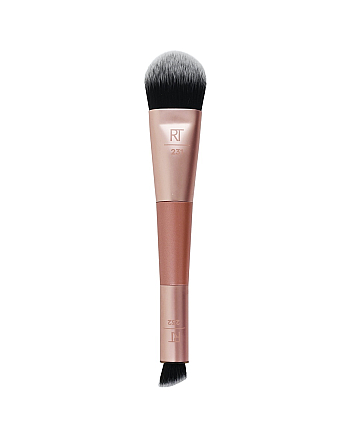 Real Techniques Dual Ended Cover + Conceal Brush - Двусторонняя кисть для тональной основы и консилера - hairs-russia.ru